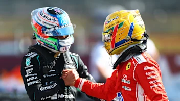 NORTHAMPTON, ENGLAND - JULY 04: Pole position qualifier Andrea Kimi Antonelli of Italy and Mercedes