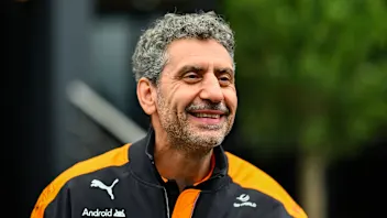 ZANDVOORT, NETHERLANDS - AUGUST 20: Andrea Stella, Team Principal of McLaren arrives in the Paddock