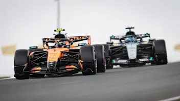 ZANDVOORT, NETHERLANDS - AUGUST 22: Lando Norris of Great Britain driving the (1) McLaren MCL40