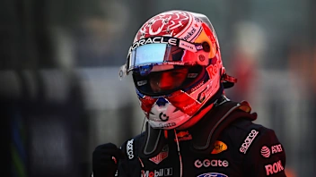 SINGAPORE, SINGAPORE - OCTOBER 10: Sprint winner Max Verstappen of the Netherlands and Oracle Red