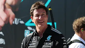 Mercedes F1 CEO and team principal Toto Wolff is pictured following the qualifying session at the