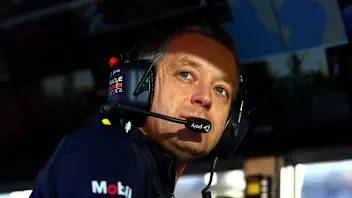 MELBOURNE, AUSTRALIA - APRIL 02: Will Courtenay, Head of Race Strategy of Red Bull Racing looks on