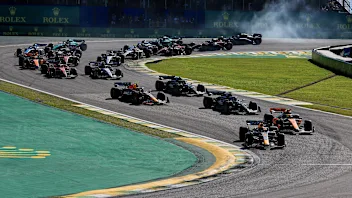 SAO PAULO, BRAZIL - NOVEMBER 04: Max Verstappen of the Netherlands driving the (1) Oracle Red Bull