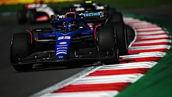 MEXICO CITY, MEXICO - OCTOBER 27: Alexander Albon of Thailand and Williams looks on in the garage