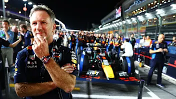 SINGAPORE, SINGAPORE - SEPTEMBER 22: Oracle Red Bull Racing Team Principal Christian Horner looks