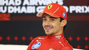 ABU DHABI, UNITED ARAB EMIRATES - DECEMBER 08: Third placed Charles Leclerc of Monaco and Ferrari