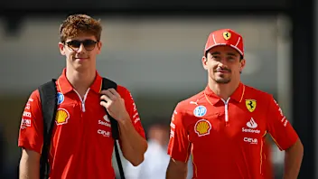 ABU DHABI, UNITED ARAB EMIRATES - DECEMBER 05: Charles Leclerc of Monaco and Ferrari and Arthur