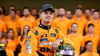 ABU DHABI, UNITED ARAB EMIRATES - DECEMBER 05: Lando Norris of Great Britain and McLaren looks on