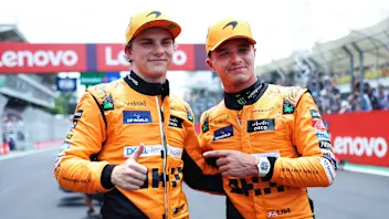 SAO PAULO, BRAZIL - NOVEMBER 02: Sprint winner Lando Norris of Great Britain and McLaren and Second