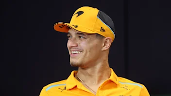 IMOLA, ITALY - MAY 16: Lando Norris of Great Britain and McLaren attends the Drivers Press