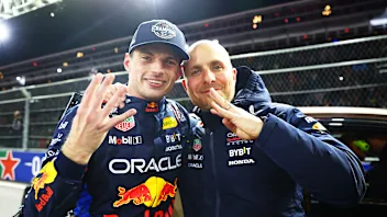 LAS VEGAS, NEVADA - NOVEMBER 23: 2024 F1 World Drivers Champion Max Verstappen of the Netherlands