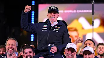 LAS VEGAS, NEVADA - NOVEMBER 23: 2024 F1 World Drivers Champion Max Verstappen of the Netherlands