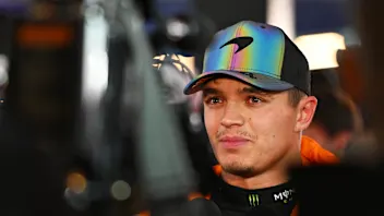 LAS VEGAS, NEVADA - NOVEMBER 22: Sixth placed qualifier Lando Norris of Great Britain and McLaren