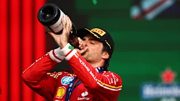 MEXICO CITY, MEXICO - OCTOBER 27: Carlos Sainz of Spain driving (55) the Ferrari SF-24 on track