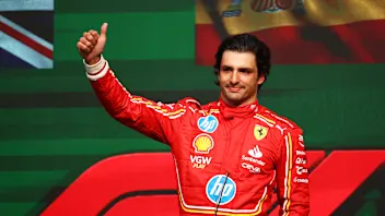 MEXICO CITY, MEXICO - OCTOBER 27: Race winner Carlos Sainz of Spain and Ferrari celebrates on the