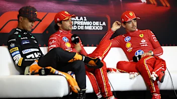 MEXICO CITY, MEXICO - OCTOBER 27: Race winner Carlos Sainz of Spain and Ferrari, Second placed
