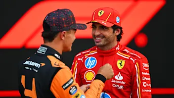 MEXICO CITY, MEXICO - OCTOBER 26: Pole position qualifier Carlos Sainz of Spain and Ferrari and