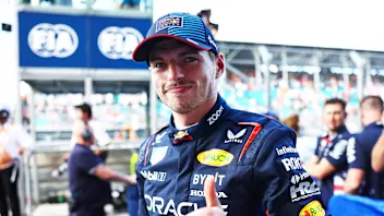 MIAMI, FLORIDA - MAY 03: Max Verstappen of the Netherlands driving the (1) Oracle Red Bull Racing
