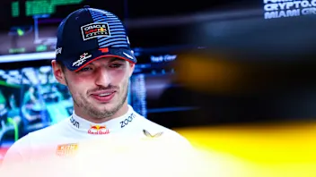 MIAMI, FLORIDA - MAY 04: Max Verstappen of the Netherlands and Oracle Red Bull Racing looks on in