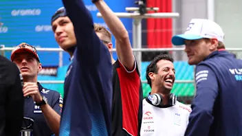 BARCELONA, SPAIN - JUNE 23: Daniel Ricciardo of Australia and Visa Cash App RB looks on from the