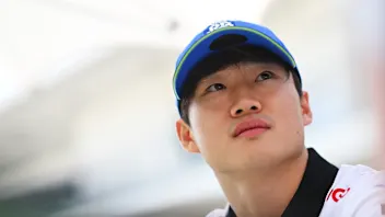 AUSTIN, TEXAS - OCTOBER 17: Yuki Tsunoda of Japan and Visa Cash App RB looks on in the Paddock
