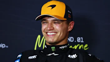 MELBOURNE, AUSTRALIA - MARCH 15: Pole position qualifier Lando Norris of Great Britain and McLaren