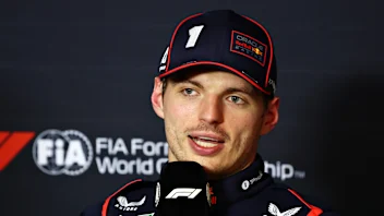 MELBOURNE, AUSTRALIA - MARCH 15: Third placed qualifier Max Verstappen of the Netherlands and