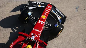 SHANGHAI, CHINA - MARCH 21: Charles Leclerc of Monaco driving the (16) Scuderia Ferrari SF-25 on