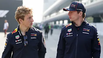 SHANGHAI, CHINA - MARCH 22: Liam Lawson of New Zealand and Oracle Red Bull Racing and Max
