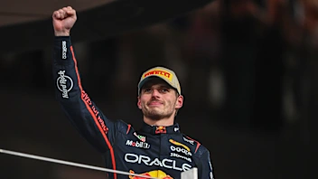 ABU DHABI, UNITED ARAB EMIRATES - DECEMBER 07: Race winner Max Verstappen of the Netherlands and