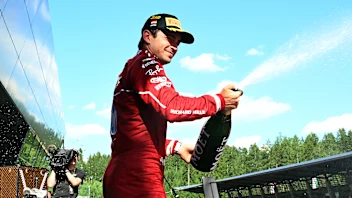 SPIELBERG, AUSTRIA - JUNE 29: Third placed Charles Leclerc of Monaco and Scuderia Ferrari