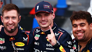 BAKU, AZERBAIJAN - SEPTEMBER 21: Race winner Max Verstappen of the Netherlands and Oracle Red Bull