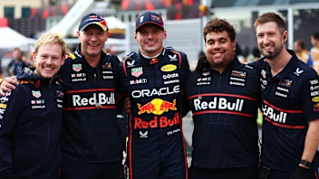 BAKU, AZERBAIJAN - SEPTEMBER 20: Pole position qualifier Max Verstappen of the Netherlands and