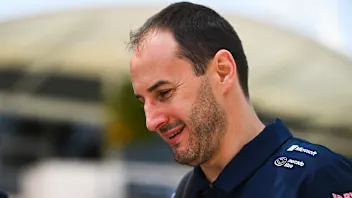 BAHRAIN, BAHRAIN - APRIL 13: Oliver Oakes, Team Principal of Alpine F1 arrives in the Paddock prior