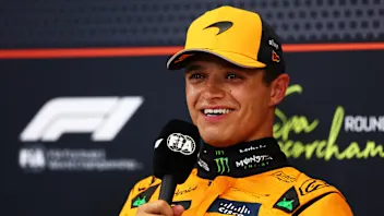 SPA, BELGIUM - JULY 26: Pole position qualifier Lando Norris of Great Britain and McLaren in the