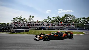 MONTREAL, QUEBEC - JUNE 15: Lando Norris of Great Britain driving the (4) McLaren MCL39 Mercedes on