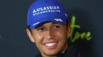 NORTHAMPTON, ENGLAND - JULY 03: Alexander Albon of Thailand and Williams in the Drivers Press