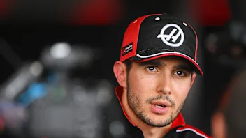 NORTHAMPTON, ENGLAND - JULY 05: Fifteenth placed qualifier Esteban Ocon of France and Haas F1 is