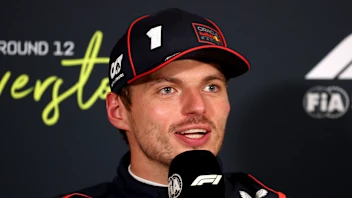 NORTHAMPTON, ENGLAND - JULY 05: Pole position qualifier Max Verstappen of the Netherlands and