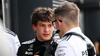 BUDAPEST, HUNGARY - AUGUST 01: Andrea Kimi Antonelli of Italy and Mercedes AMG Petronas F1 Team