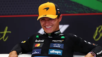 BUDAPEST, HUNGARY - AUGUST 02: Third placed qualifier Lando Norris of Great Britain and McLaren in
