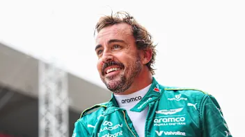 BUDAPEST, HUNGARY - AUGUST 02: Fifth placed qualifier Fernando Alonso of Spain and Aston Martin F1