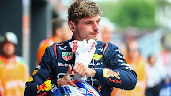 BUDAPEST, HUNGARY - AUGUST 02: Eighth placed qualifier Max Verstappen of the Netherlands and Oracle