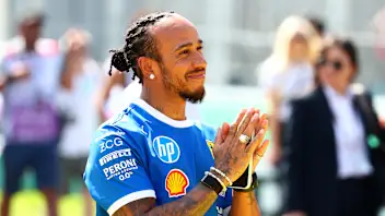 MONZA, ITALY - SEPTEMBER 07: Lewis Hamilton of Great Britain and Scuderia Ferrari on the drivers