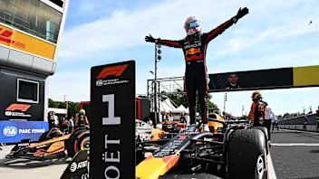 MONZA, ITALY - SEPTEMBER 07: Race winner Max Verstappen of the Netherlands and Oracle Red Bull