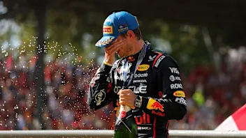 MONZA, ITALY - SEPTEMBER 07: Race winner Max Verstappen of the Netherlands and Oracle Red Bull