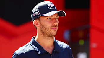 MONZA, ITALY - SEPTEMBER 04: Pierre Gasly of France and Alpine F1 talks to the media during