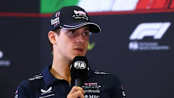 MONZA, ITALY - SEPTEMBER 04: Franco Colapinto of Argentina and Alpine F1 speaks in the Drivers