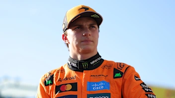 MONZA, ITALY - SEPTEMBER 06: Third placed qualifier Oscar Piastri of Australia and McLaren looks on