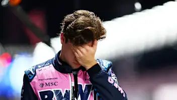 LAS VEGAS, NEVADA - NOVEMBER 21: Tenth placed qualifier Pierre Gasly of France and Alpine F1 looks